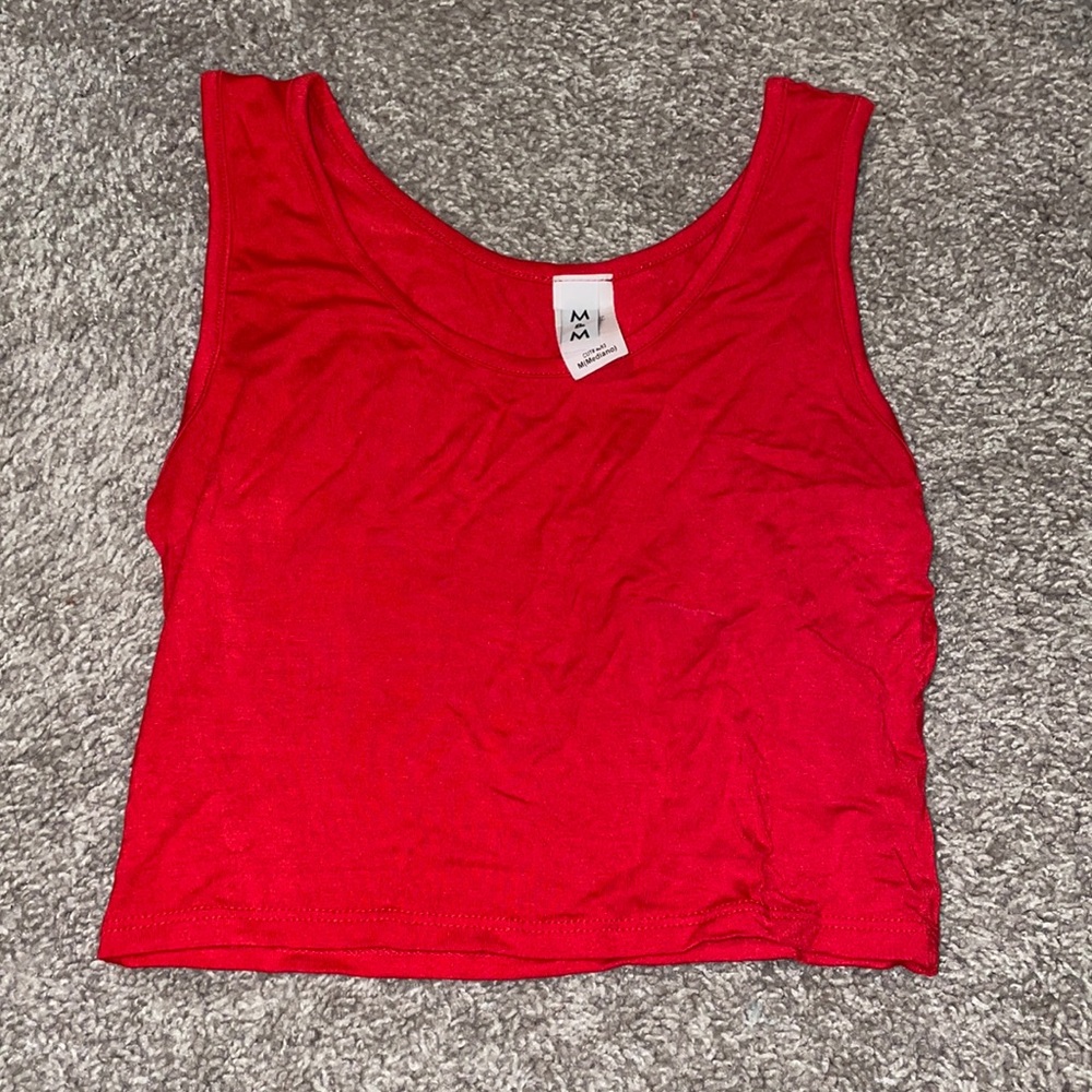 Red crop top